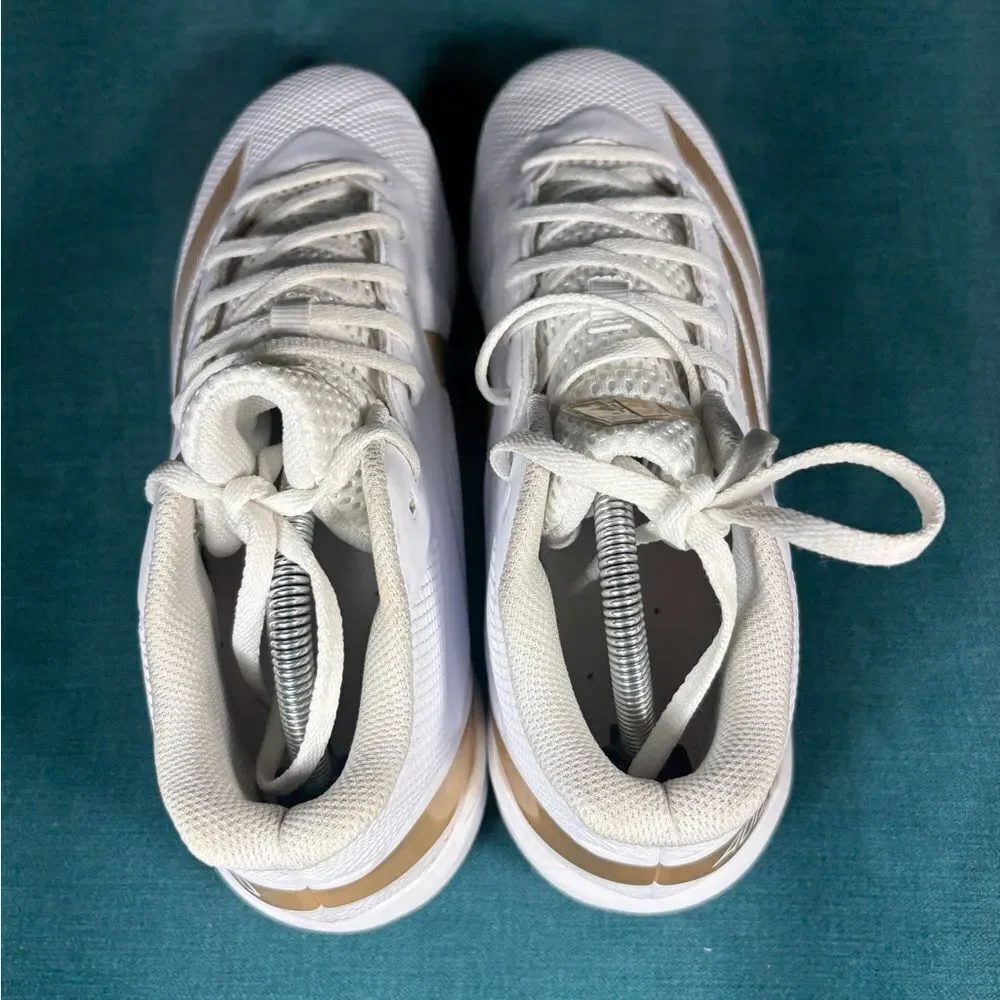 Size 10.5 - Men’s Adidas Adizero Impact2 white/gold cleats